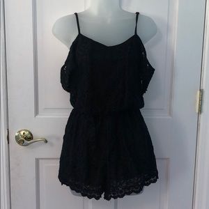 Xhilaration Black Cold Shoulder Romper